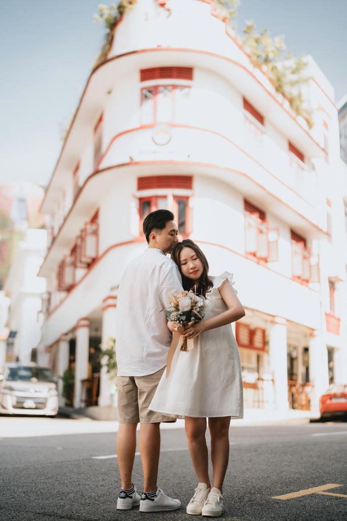 Couple in urban Singapore