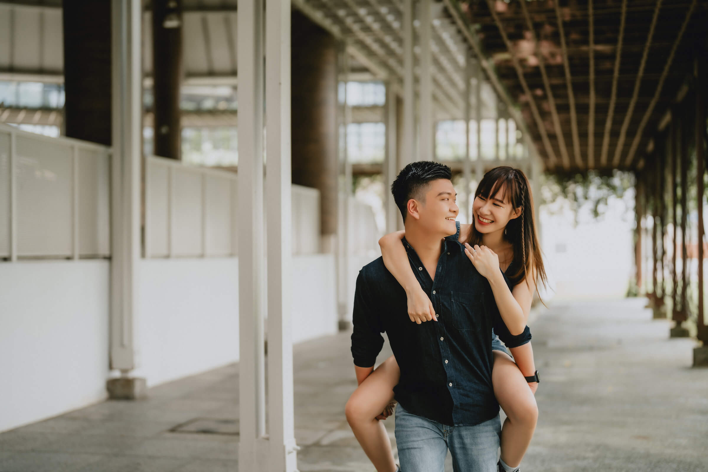 An engagement session in Singapore.